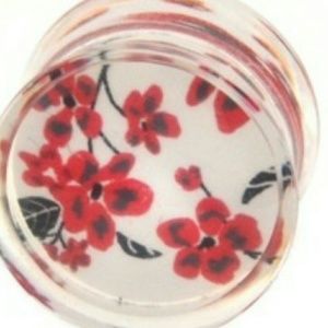 Clear cherry blossom saddle plugs set!!